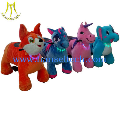 Hansel cheap indoor stuffed animal toy ride electric kids ride on animal toy المزود