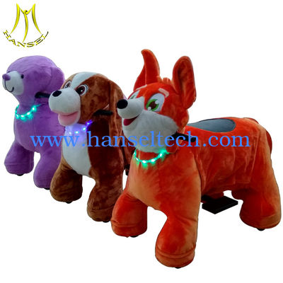 Hansel amusement plush battery powered happy rides on animal for sale المزود