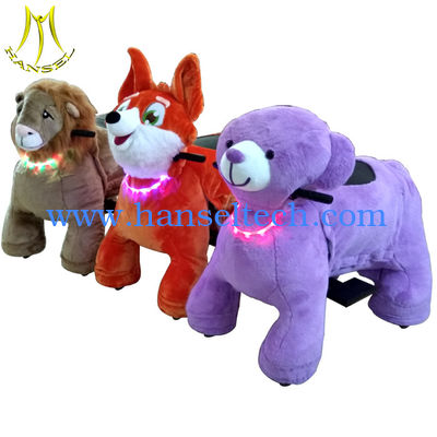 Hansel amusement plush battery powered happy rides on animal for sale المزود