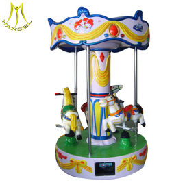 Hansel   high quality China indoor kids amusement rides for sale 3 seats carousel horse ride المزود