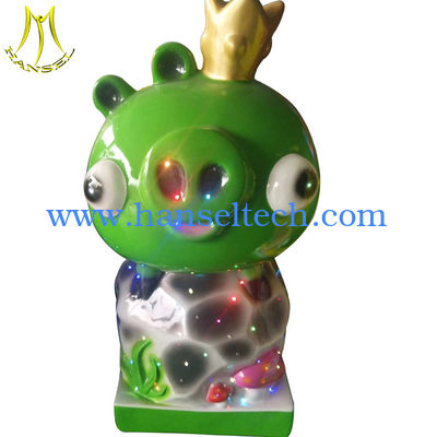 Hansel popular small coin operated fiberglass kiddie ride from China for sale المزود