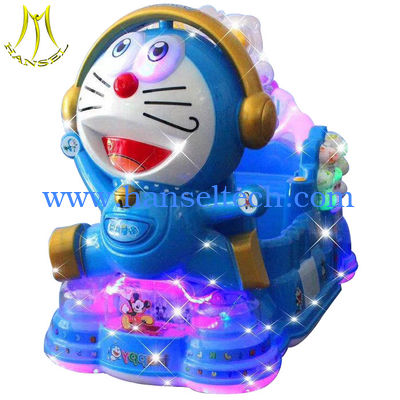 Hansel popular small coin operated fiberglass kiddie ride from China for sale المزود