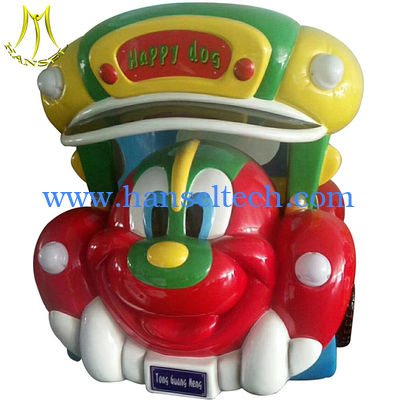 Hansel popular small coin operated fiberglass kiddie ride from China for sale المزود