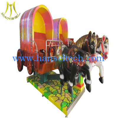 Hansel  shopping mall 3 seats coin operated mini carousel for sale المزود
