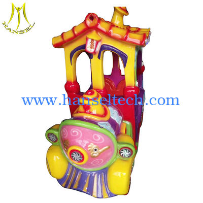 Hansel  popular design fiber glass amusement park games kiddie train ride المزود