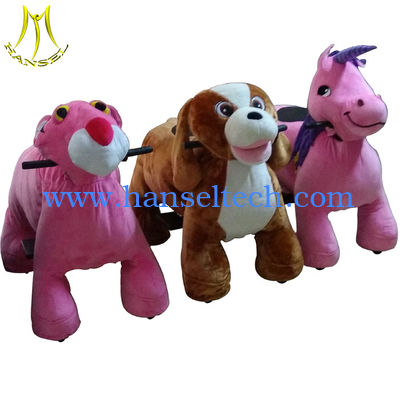 Hansel safe riding games zoo animals kiddie ride electric plush kids ride المزود