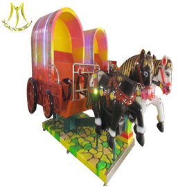 Hansel mechanical horse ride for sale 3 seats mini carousel for sale mall Guangzhou المزود