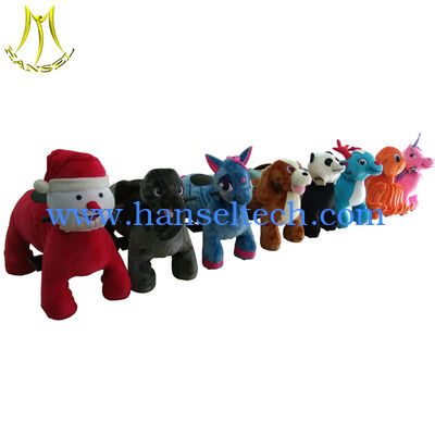 Hansel party park ride animal model electric coin operated pony riding toy المزود