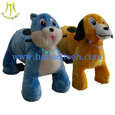 Hansel   shopping mall animal large plush ride toy on 4 wheels المزود
