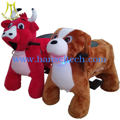 Hansel electric ride on coin operated plush animals toy machine المزود