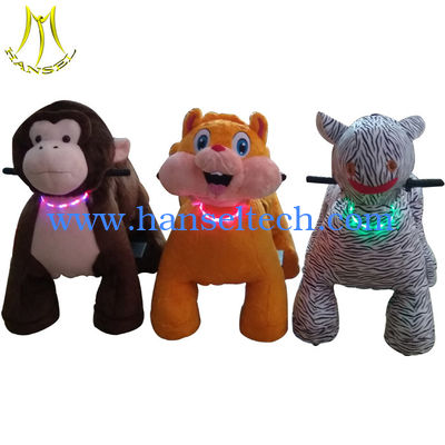 Hansel electric ride on coin operated plush animals toy machine المزود