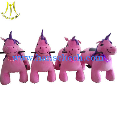 Hansel coin operated animals battery cars plush horse stuffed animal toy المزود