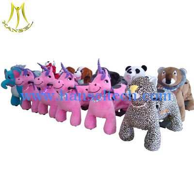 Hansel wholesale animals battery cars electric plush animal toy rides المزود