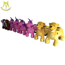 Hansel wholesale coin operated kids ride on plush motorized animal toy car المزود