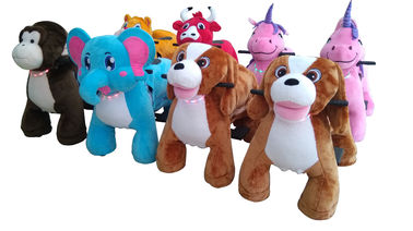 Hansel fairground kids motorized animal toy rides on plush motorized animals المزود