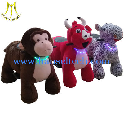 Hansel children electric outdoor playground game machine ride on plush animal المزود