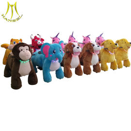 Hansel 2018 electric plush motorized riding animals toys for mall المزود