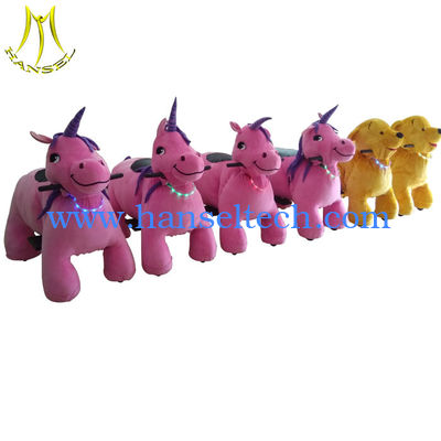 Hansel plush walking animal toy rides electric riding toy animal for mall المزود