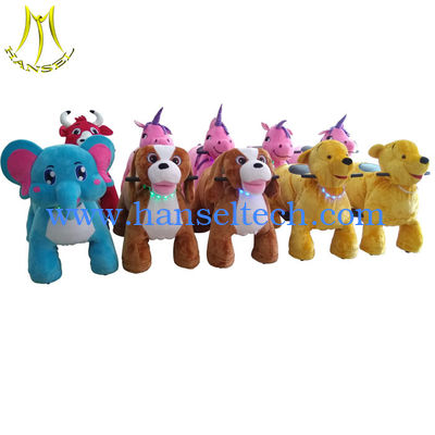 Hansel amusement park coin operated electric walking animal ride on Unicorn المزود