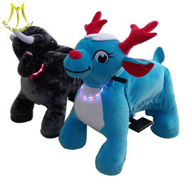 Hansel  battery operated walking rides zippy coin plush animal scooters in mall المزود