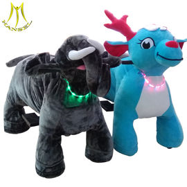 Hansel  battery operated walking rides zippy coin plush animal scooters in mall المزود
