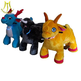 Hansel popular carnival games plush electric ride on animals with 4 wheels المزود