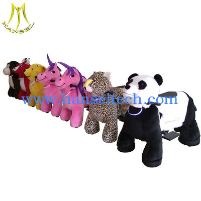 Hansel kids plastic fence battery operated bike plush amusement rides المزود
