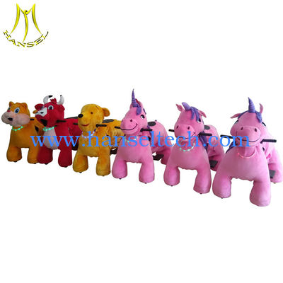 Hansel amusement walking unicorn plush battery operated toy horse المزود