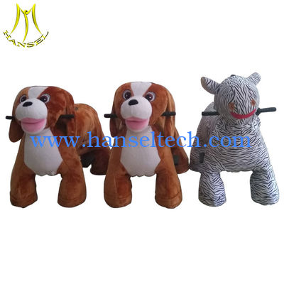 Hansel  plush dog toys rides child animal car electric walking toys for mall المزود