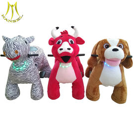 Hansel coin operated walking kiddie ride on electronic plush animal المزود