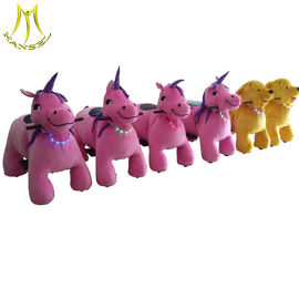 Hansel kiddie ride on coin operated electric plush motorized animals المزود