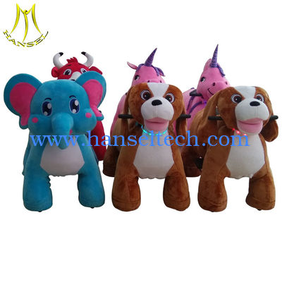 Hansel luna park equipment coin operated plush ride on animal المزود