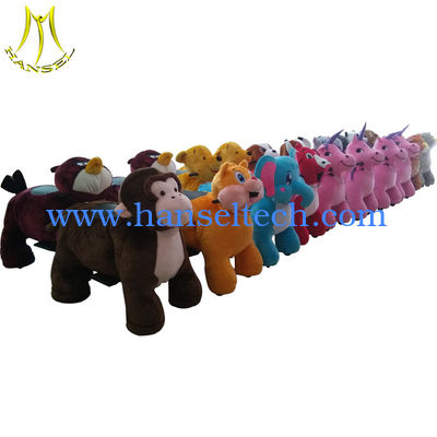 Hansel amusement park motorized plush riding animals animal ride المزود