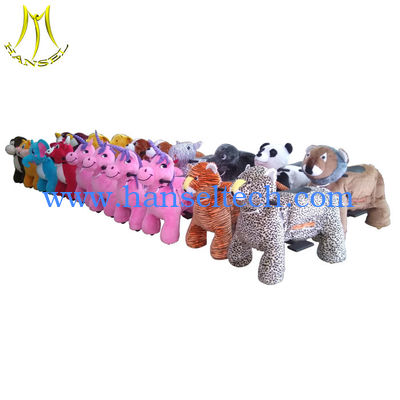Hansel children indoor rides games stuffed animal unicorn on wheels المزود