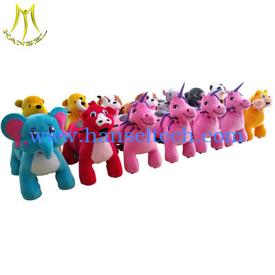 Hansel wholesale walking electric ride on electric plush animal scooter المزود