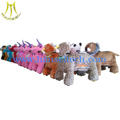 Hansel Guangzhou indoor coin operated ride on animal plush ride المزود