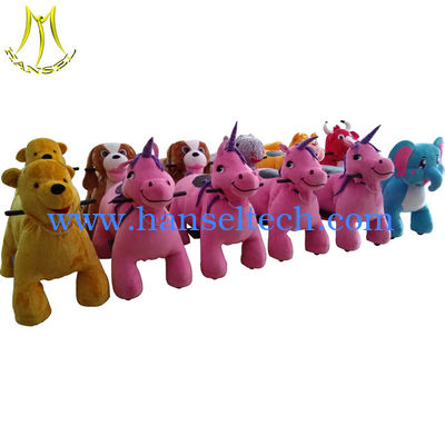 Hansel Guangzhou indoor coin operated ride on animal plush ride المزود