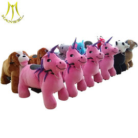 Hansel wholesale amusement kids plush motorized riding animals in shopping mall المزود