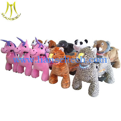 Hansel outdoor game machine walking plush ride on furry animal for kids المزود
