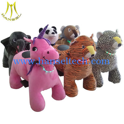 Hansel plush horse electric kids ride on electric animal scooter المزود
