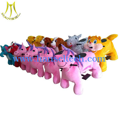 Hansel wholesale children go kart amusement rides plush ride on animals المزود
