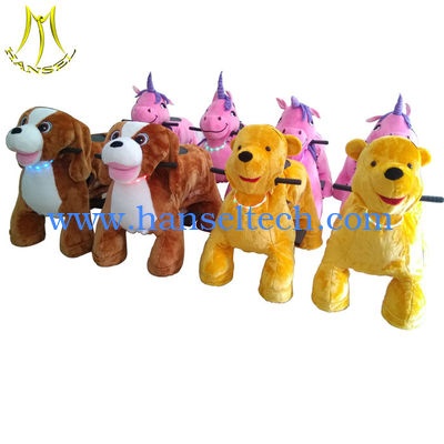 Hansel  kids electrical rider zoo animal bear toy canton coin operated ride 2018 المزود