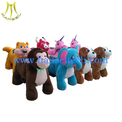 Hansel 2018 new design coin operated plush motorized animals moving horse المزود