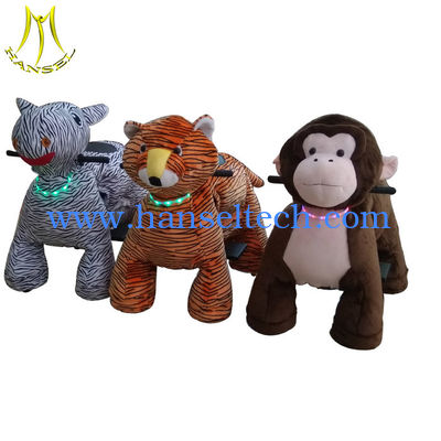 Hansel 2018 new design coin operated plush motorized animals moving horse المزود