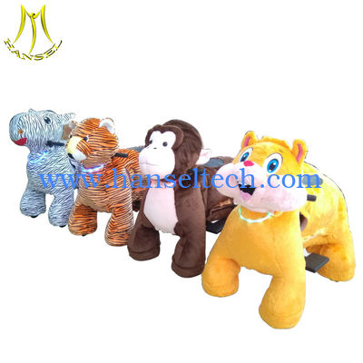 Hansel kids amusement rides electric animal plush ride for shopping mall المزود
