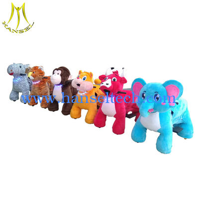 Hansel  plush spraying machine motorized plush riding animals mall car for kids المزود