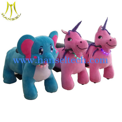Hansel  plush spraying machine motorized plush riding animals mall car for kids المزود