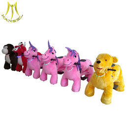 Hansel battery powered plush electric children ride on animal car electric rideable animal in mall المزود