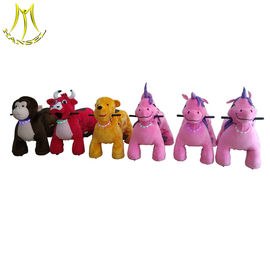 Hansel four wheel battery powered plush animal with light  kids electric rides for sale المزود