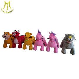 Hansel four wheel battery powered plush animal with light  kids electric rides for sale المزود